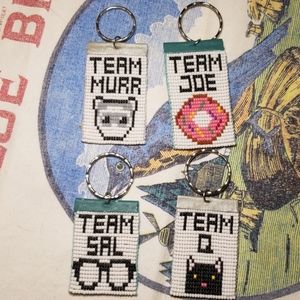 Impractical jokers team keychains